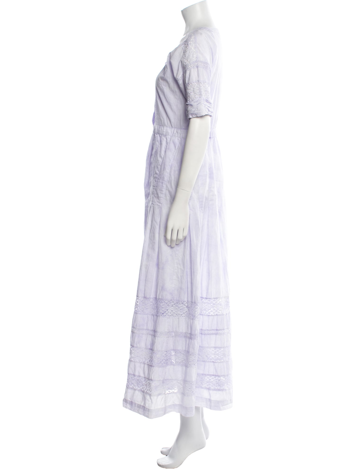 LoveShackFancy Tie-Dye Print Long Dress