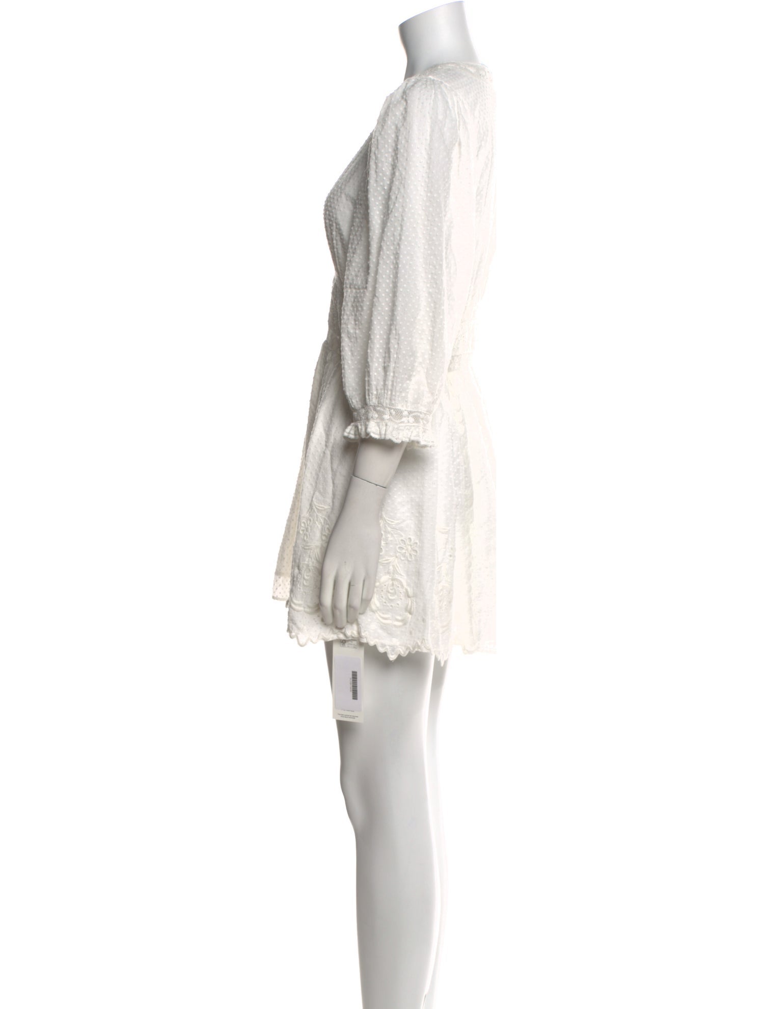 LoveShackFancy Crew Neck Mini Dress