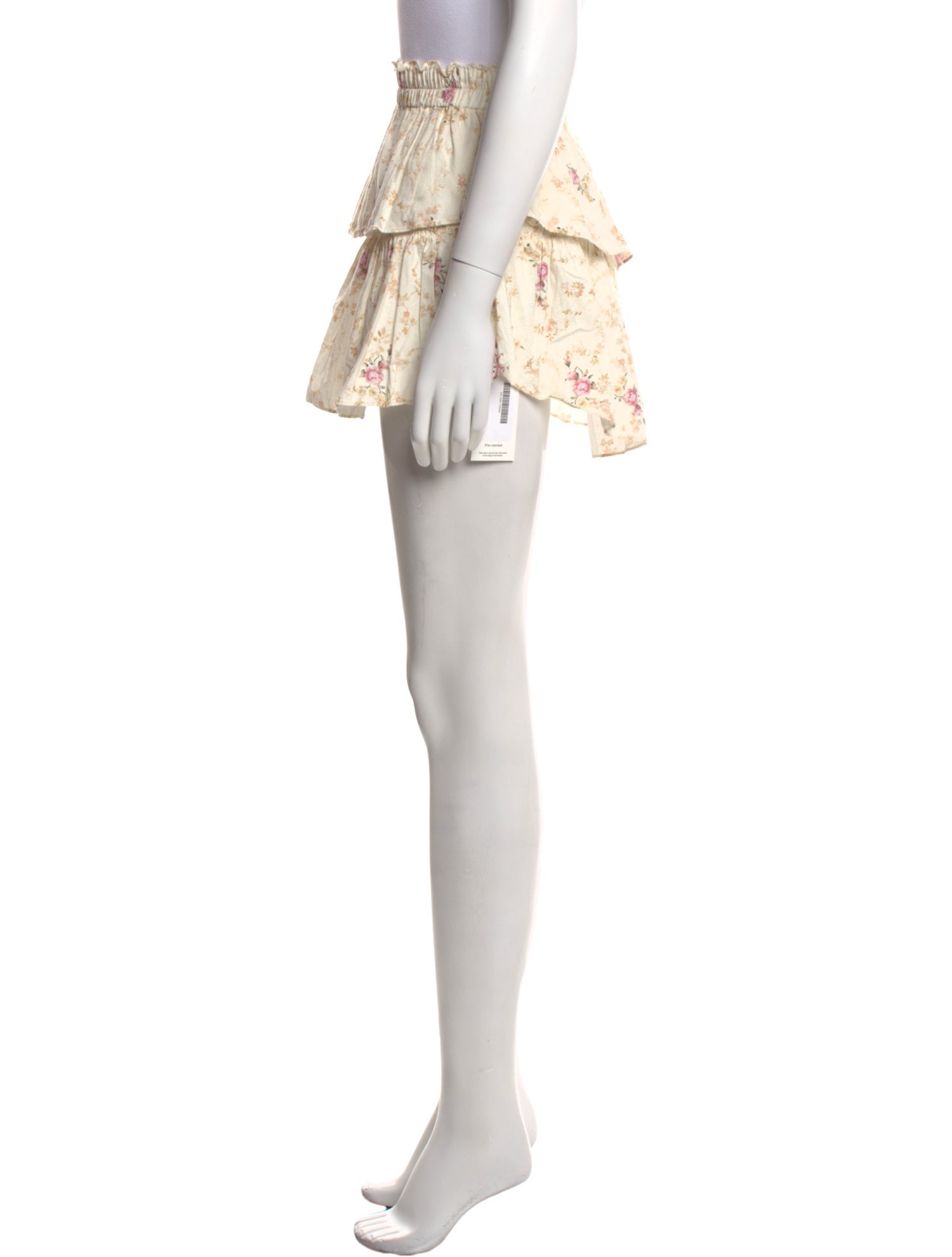 LoveShackFancy Floral Print Mini Skirt