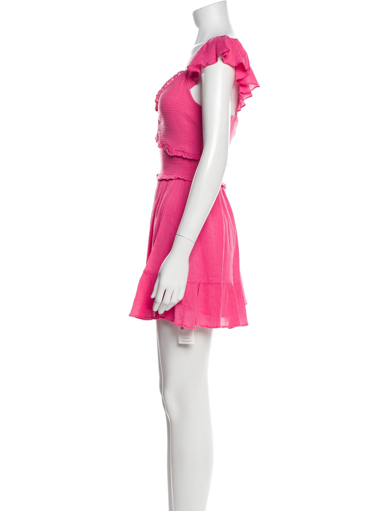 LoveShackFancy Off-The-Shoulder Mini Dress