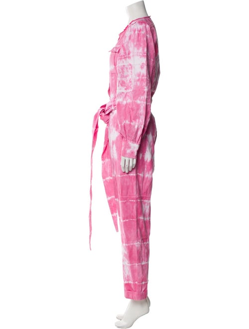 LoveShackFancy Tie-Dye Print Crew Neck Jumpsuit