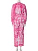 LoveShackFancy Tie-Dye Print Crew Neck Jumpsuit