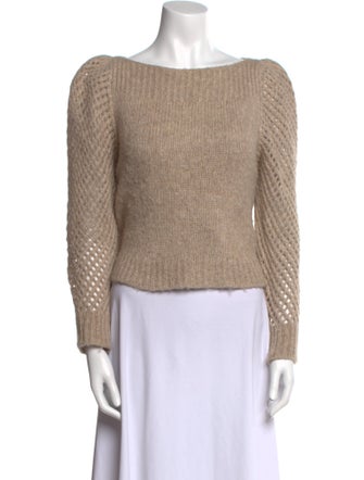 LoveShackFancy Alpaca Bateau Neckline Sweater
