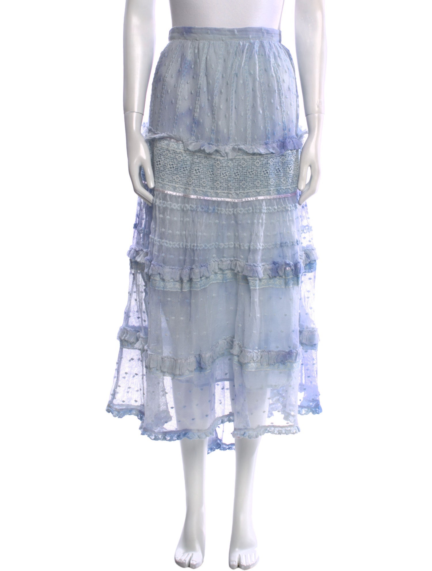 LoveShackFancy Printed Long Skirt