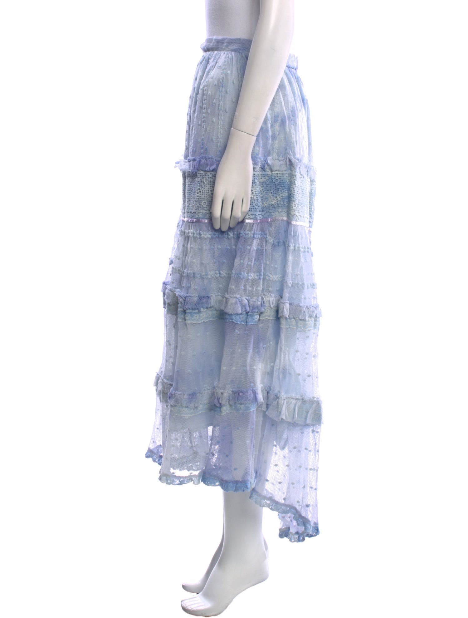 LoveShackFancy Printed Long Skirt