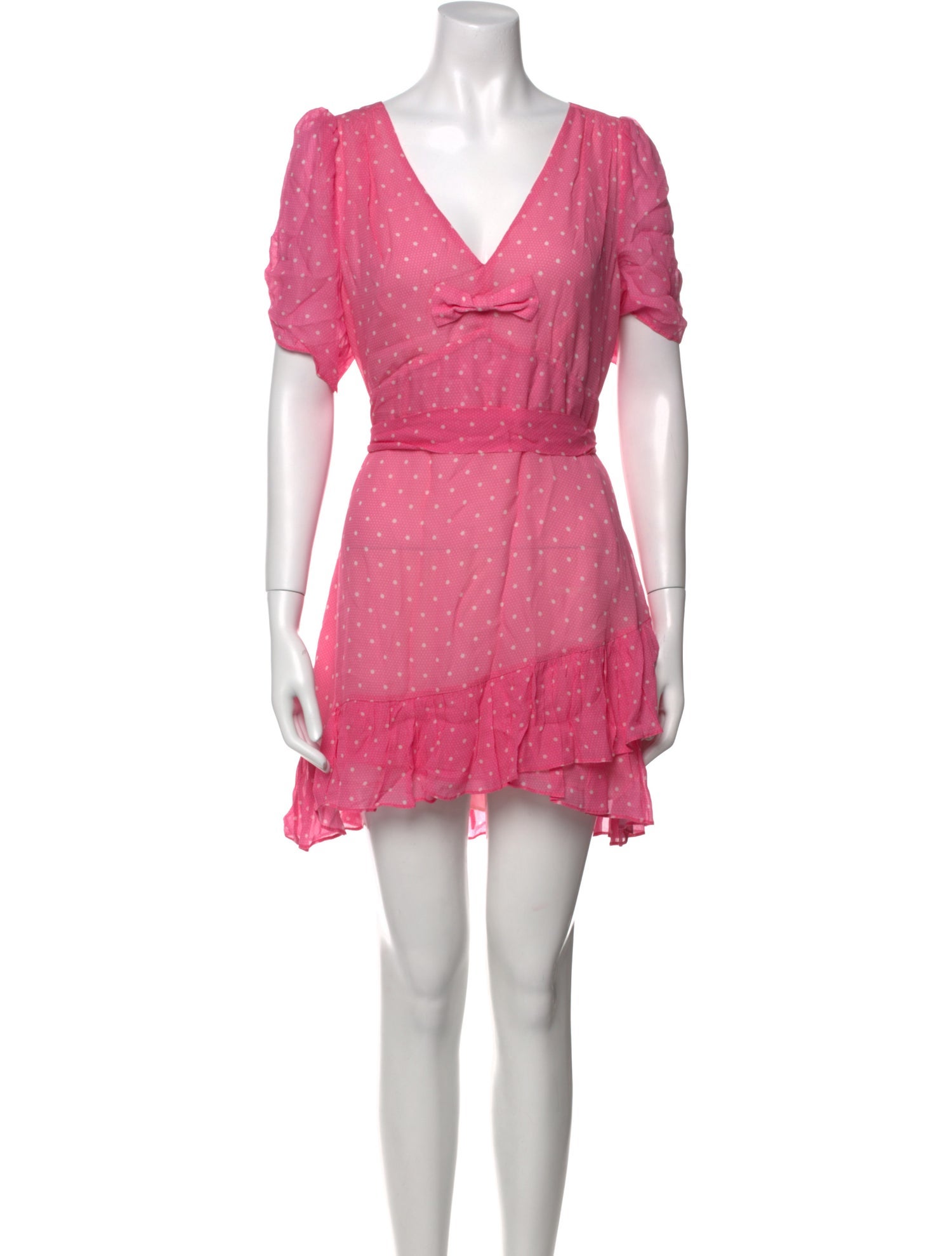 LoveShackFancy Polka Dot Print Mini Dress