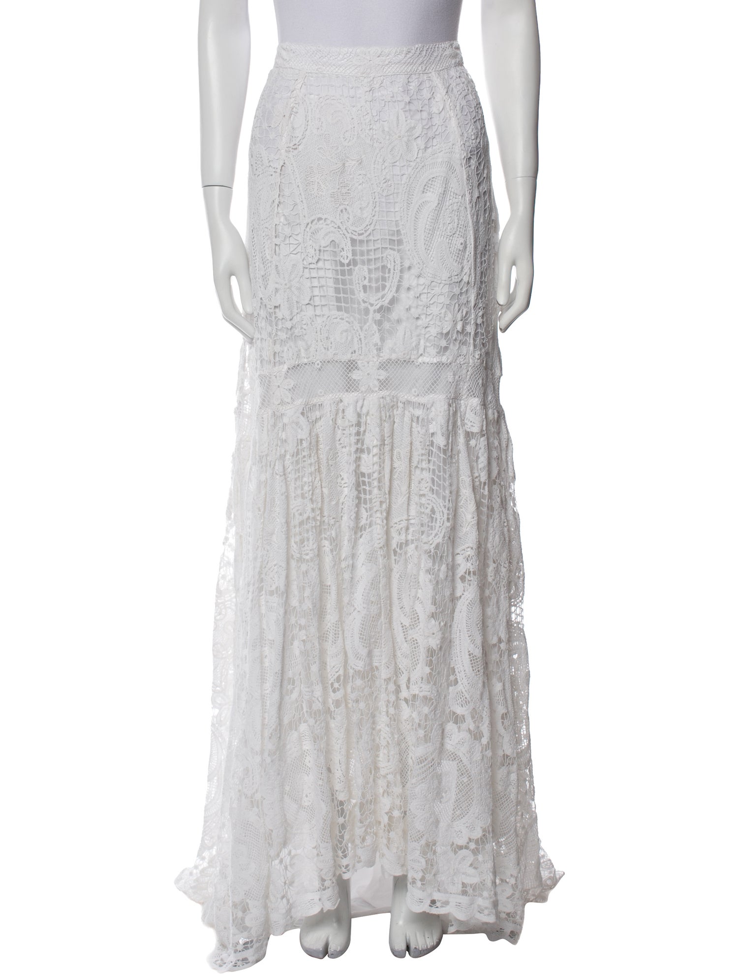 LoveShackFancy Lace Pattern Long Skirt w/ Tags