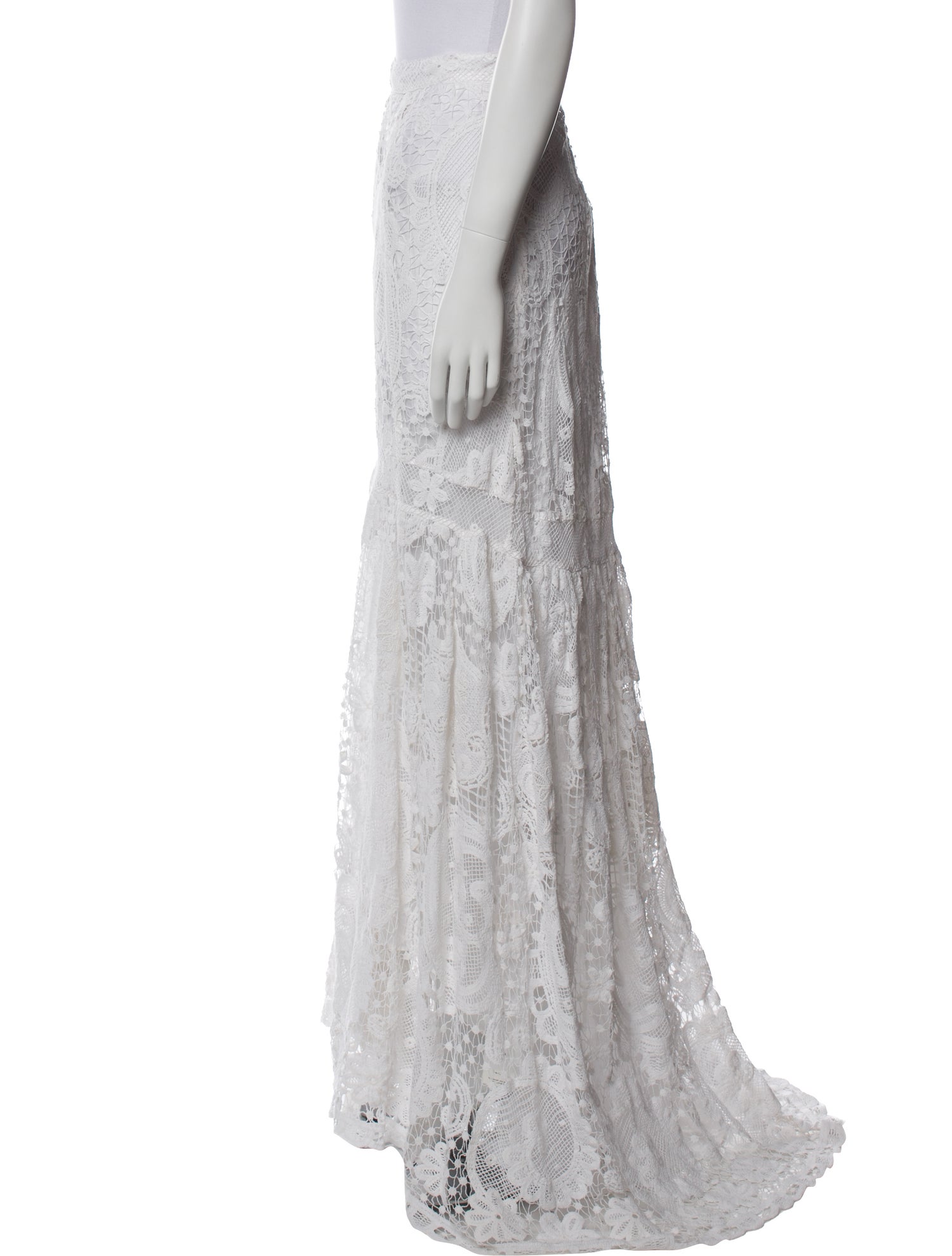 LoveShackFancy Lace Pattern Long Skirt w/ Tags