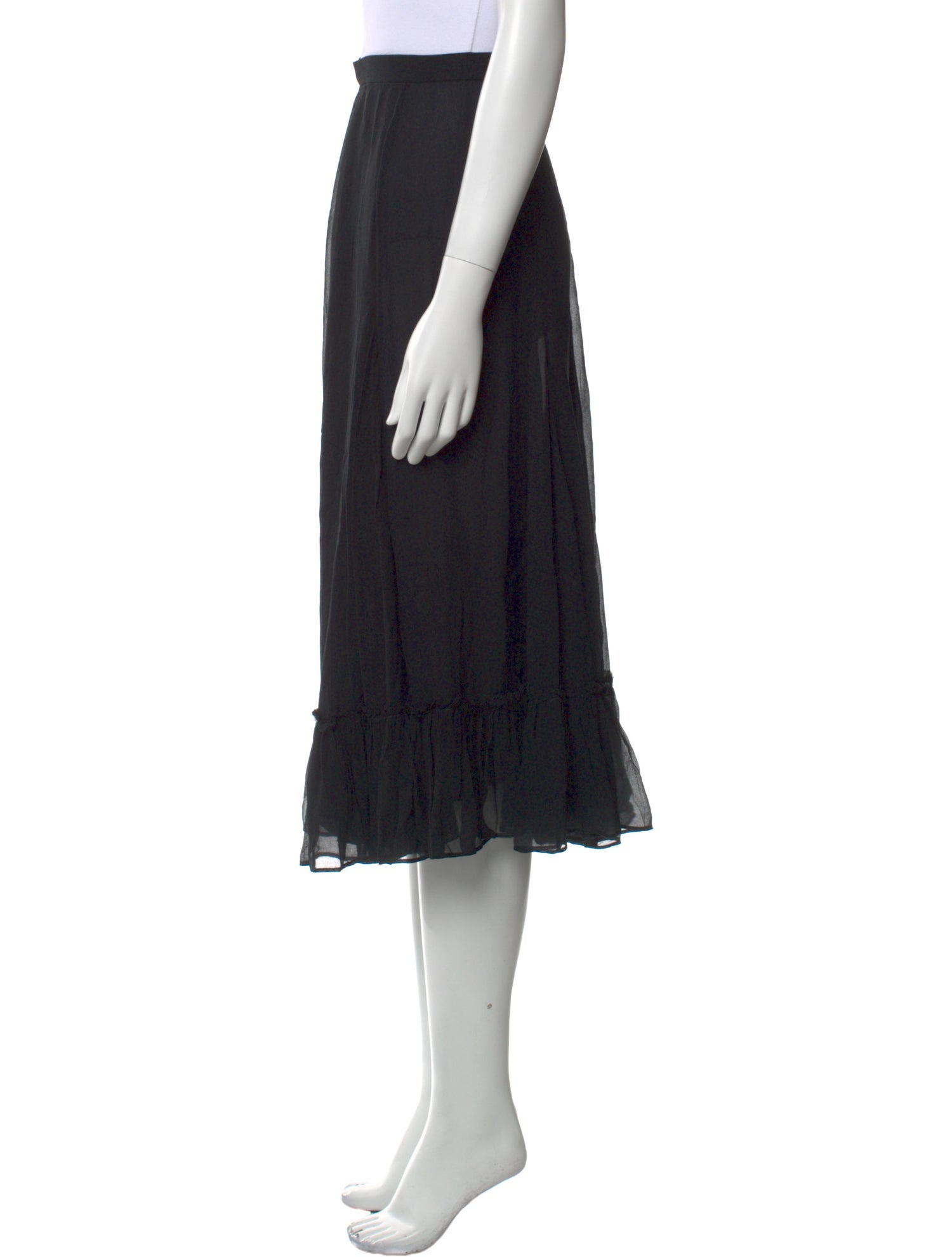 LoveShackFancy Silk Midi Length Skirt