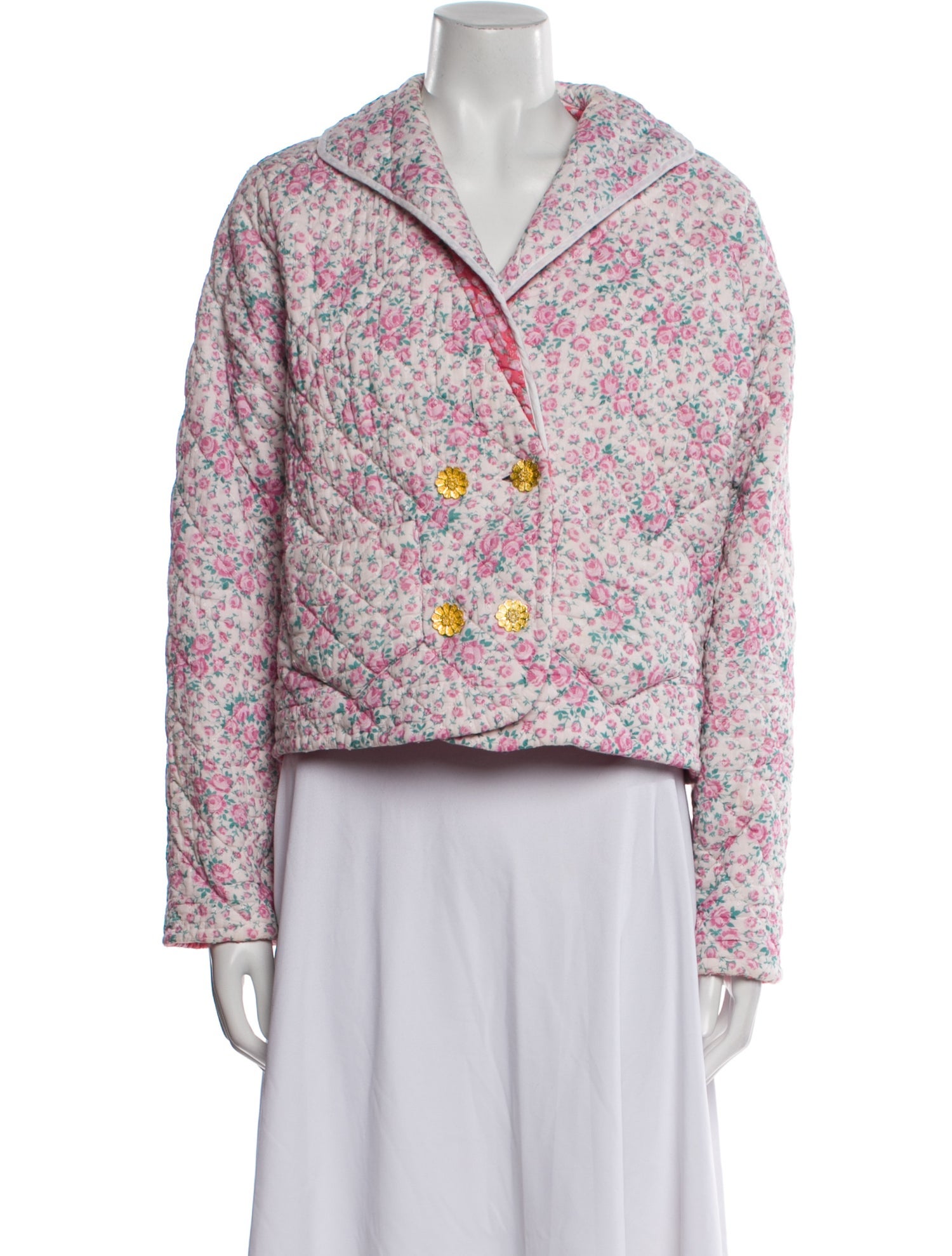 LoveShackFancy Floral Print Evening Jacket