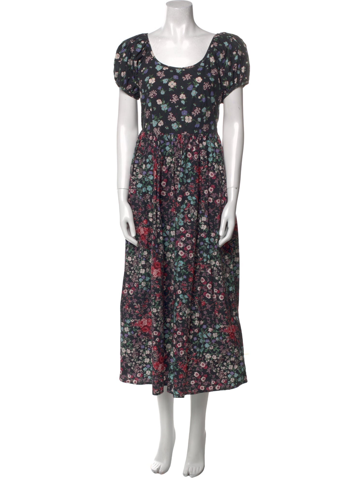 LoveShackFancy Floral Print Long Dress