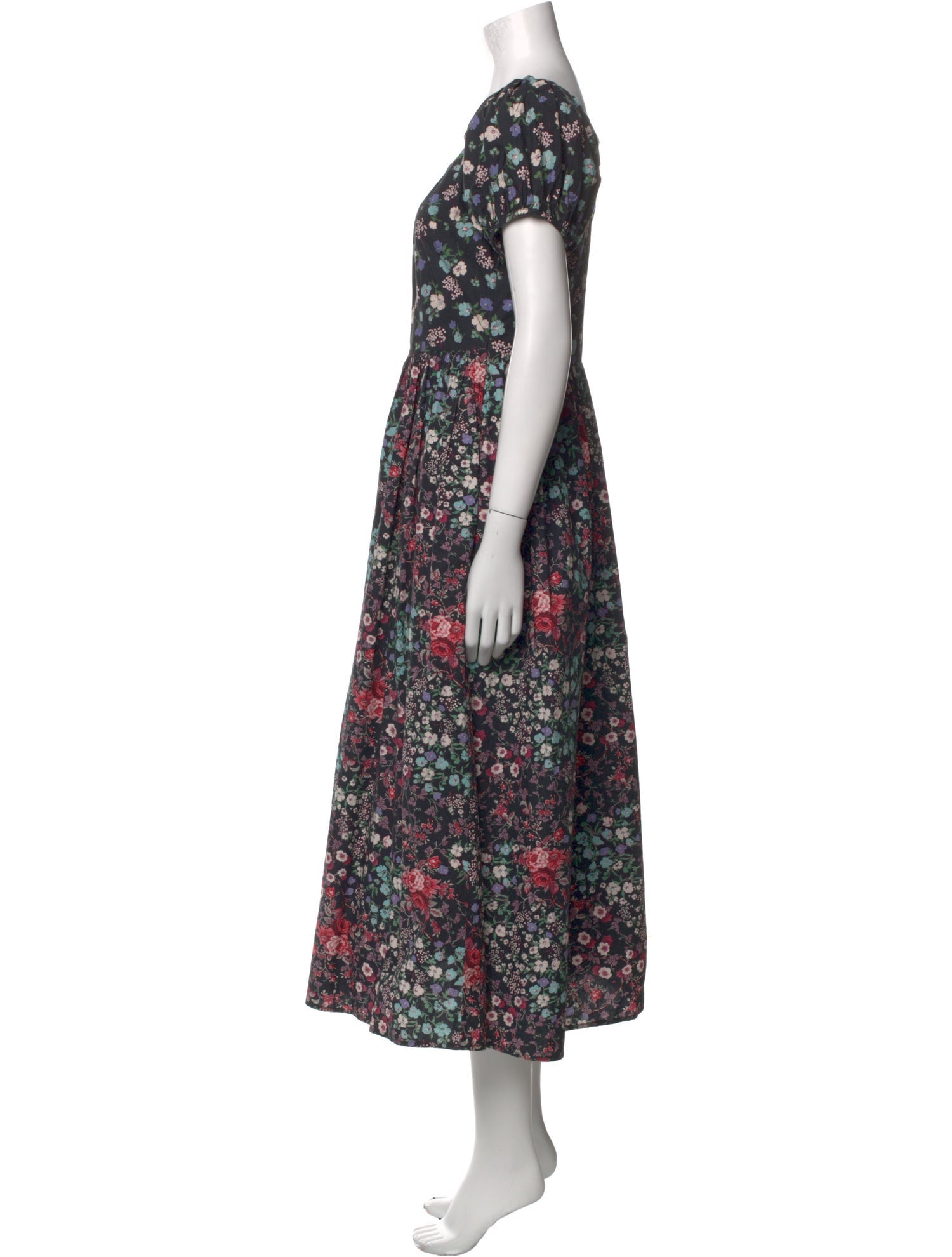 LoveShackFancy Floral Print Long Dress