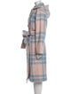 LoveShackFancy Wool Plaid Print Trench Coat