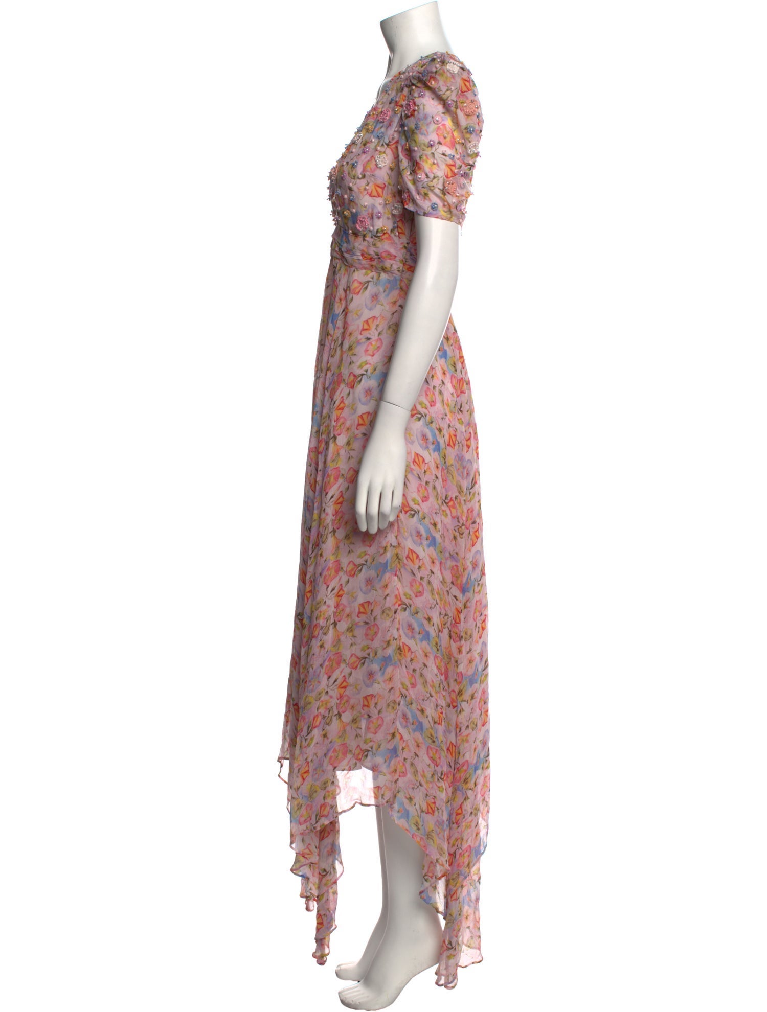 LoveShackFancy Floral Print Long Dress