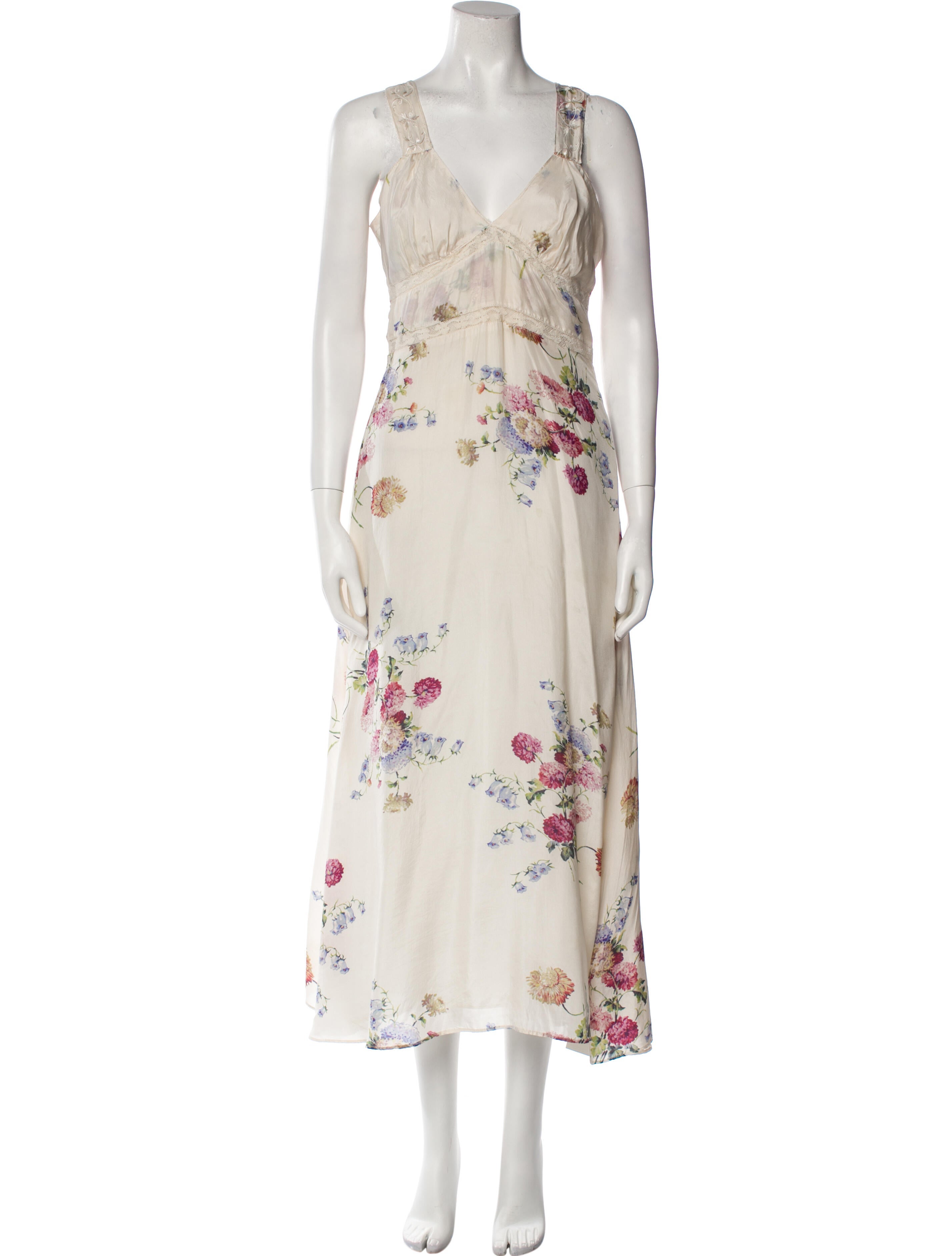 LoveShackFancy Silk Long Dress