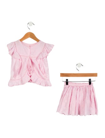 LoveShackFancy Toddler Girls' Eyelet Two-Piece Set