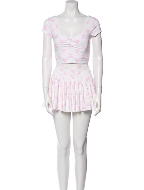 LoveShackFancy Printed Ruffle Embellishment Skirt Set