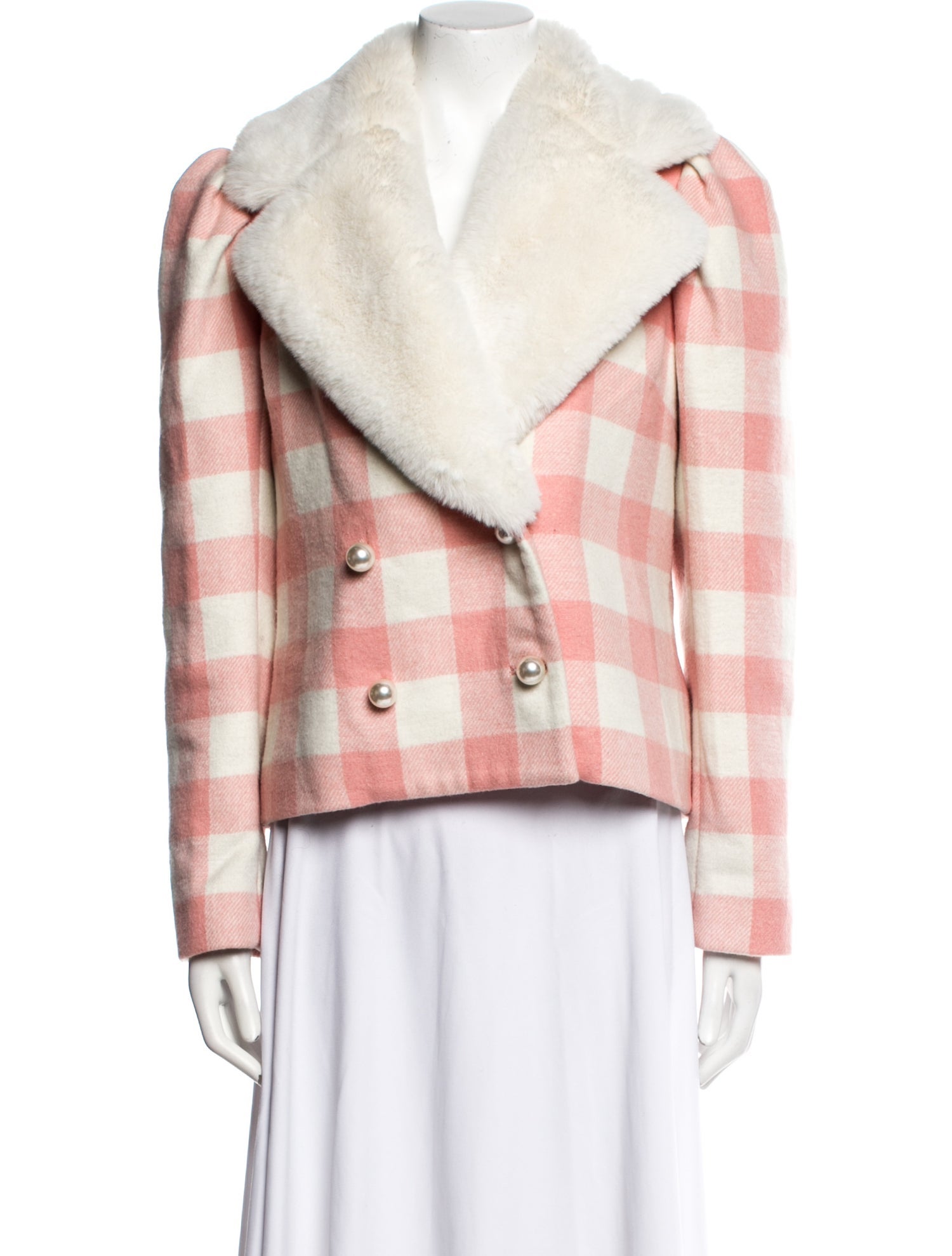 LoveShackFancy Plaid Print Jacket