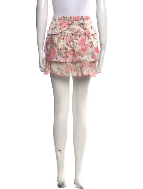 LoveShackFancy Floral Print Mini Skirt