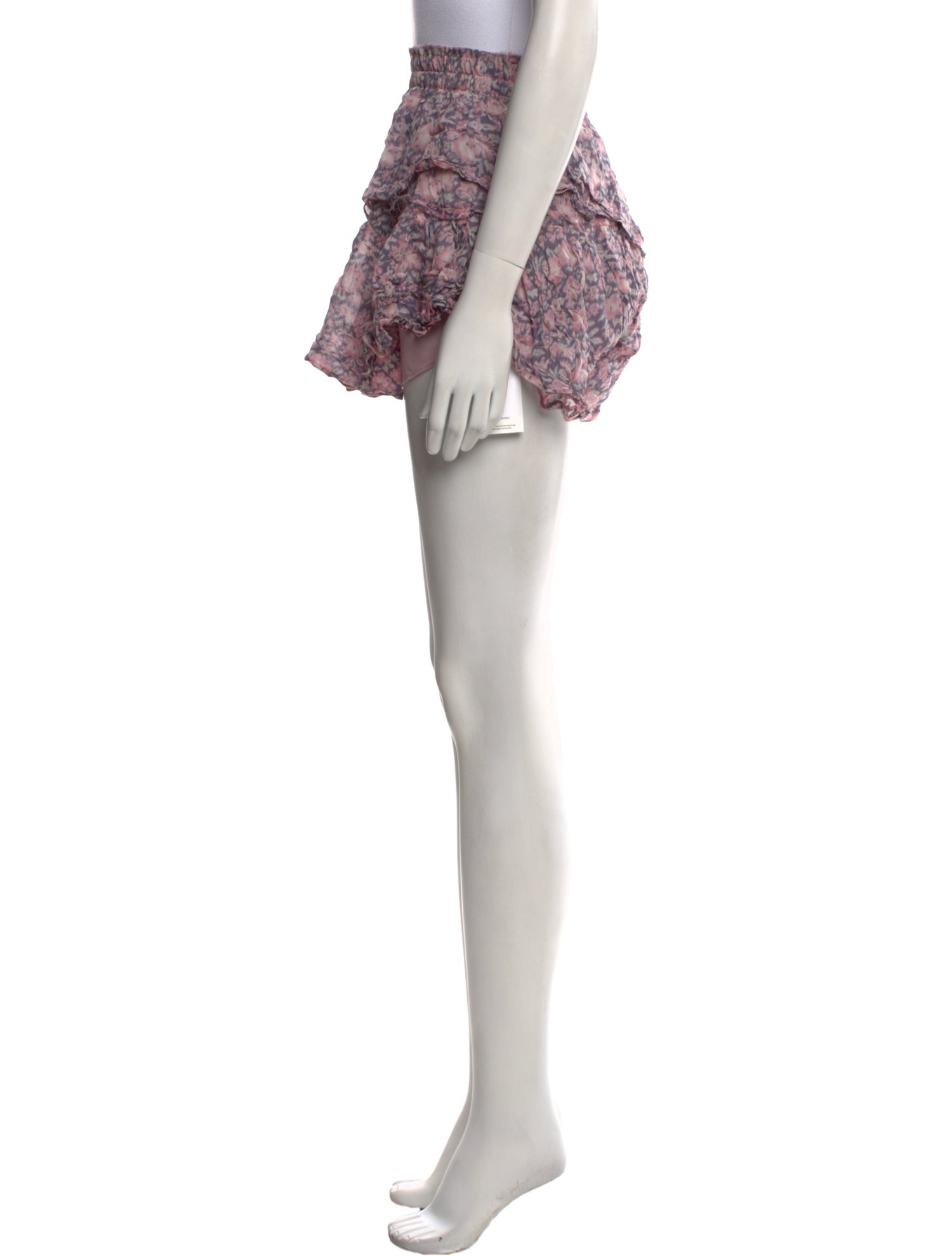 LoveShackFancy Floral Print Mini Skirt