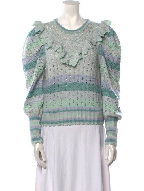 LoveShackFancy Printed Scoop Neck Sweater