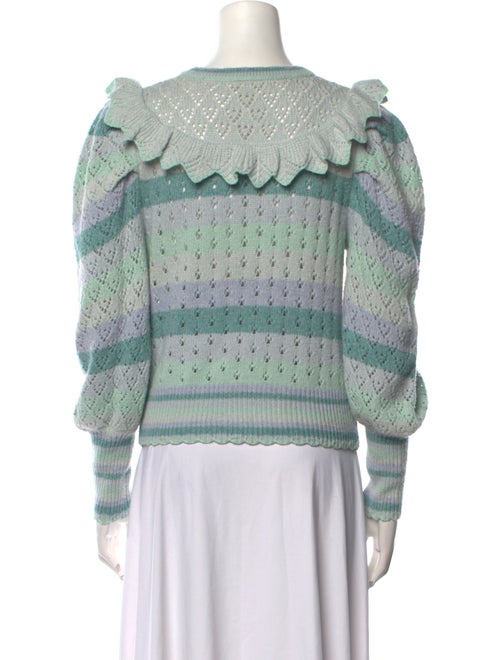 LoveShackFancy Printed Scoop Neck Sweater