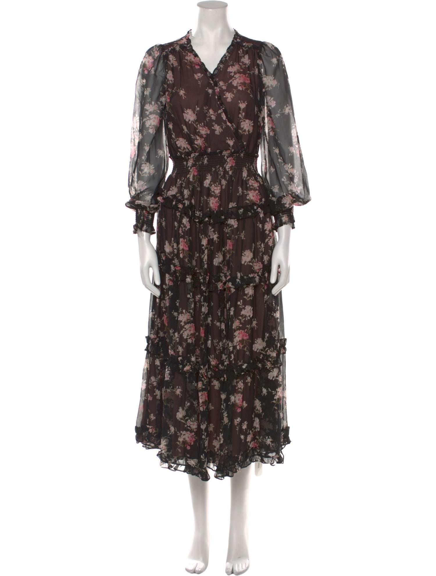 LoveShackFancy Silk Long Dress