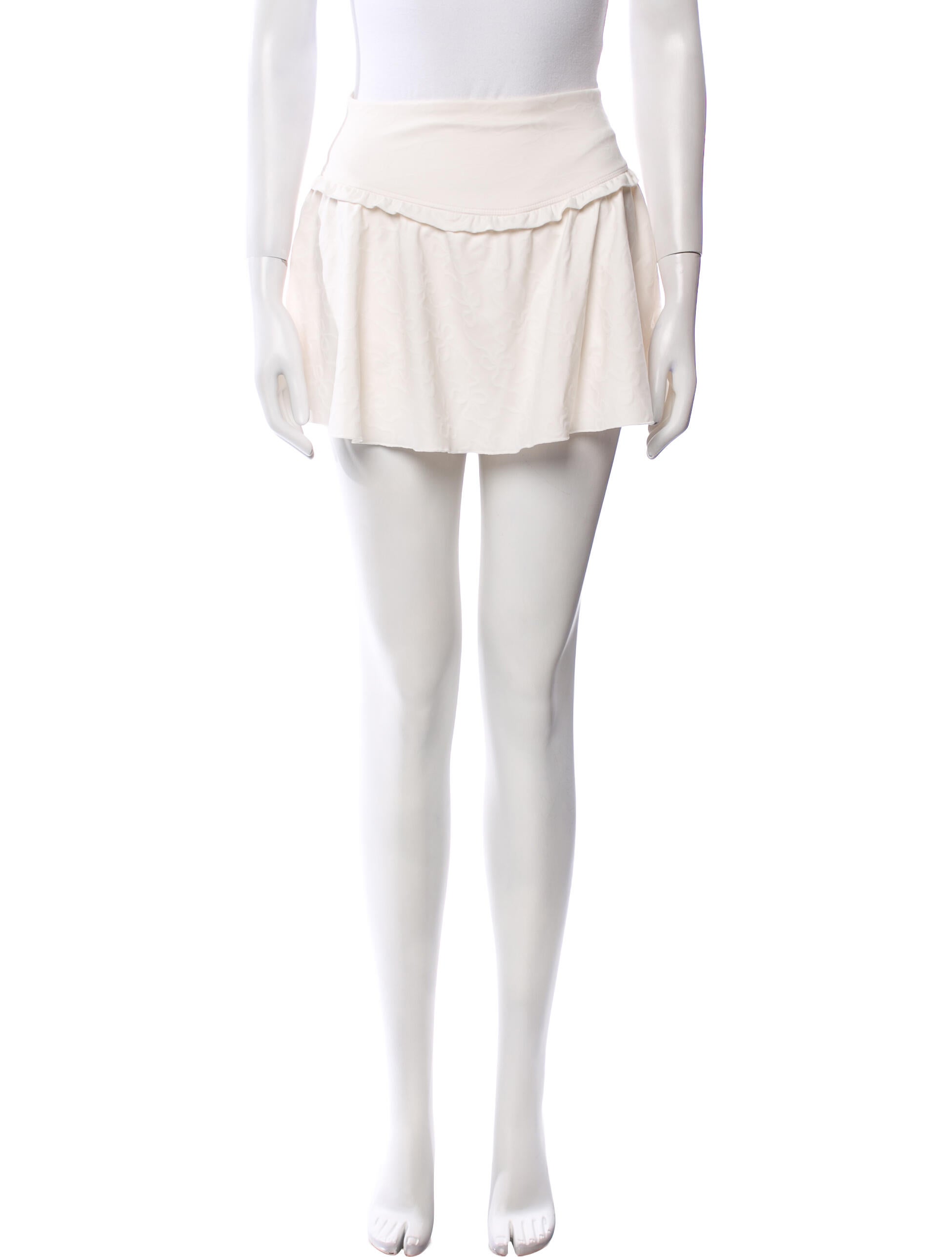 LoveShackFancy Ruffle Embellishment Mini Skirt