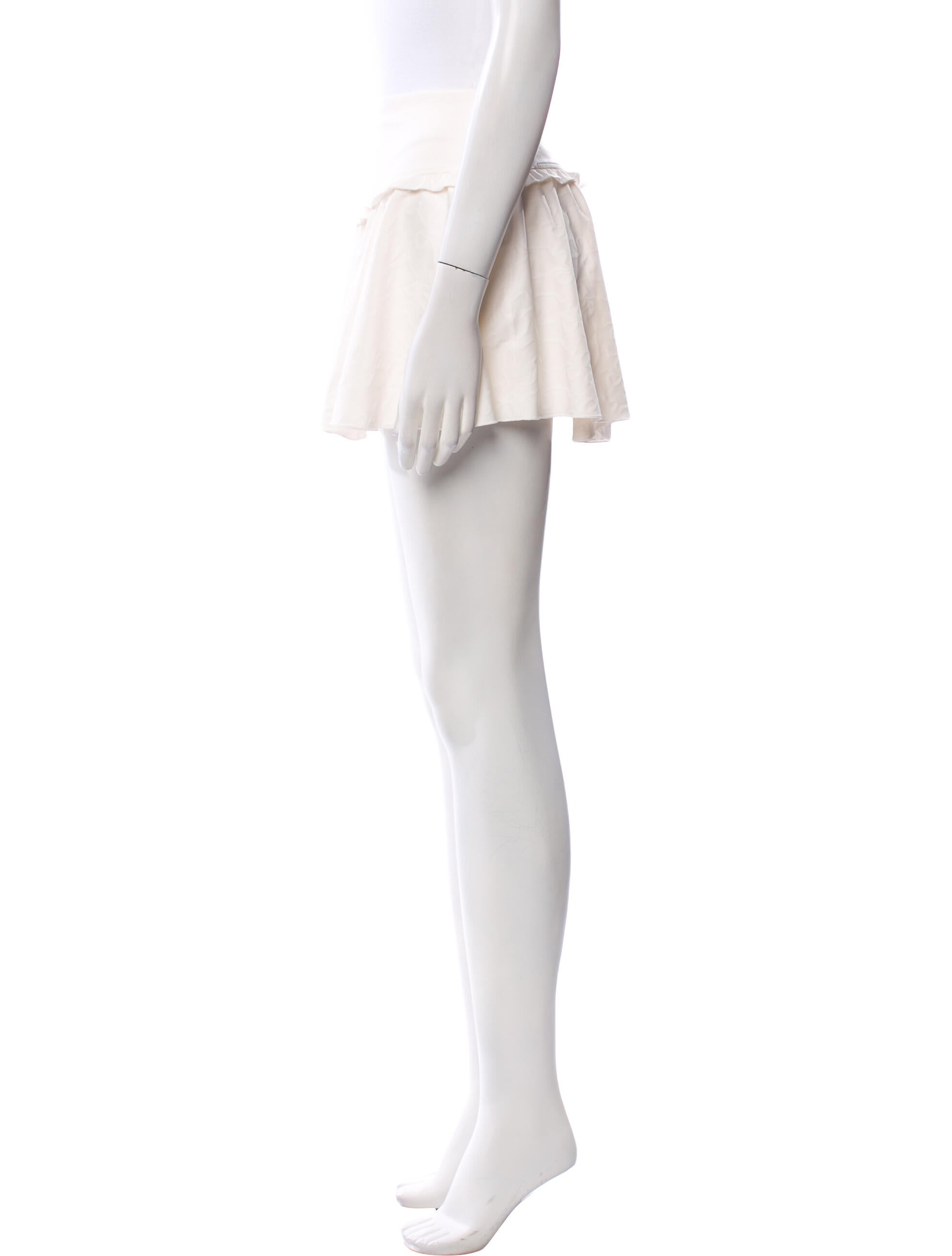 LoveShackFancy Ruffle Embellishment Mini Skirt