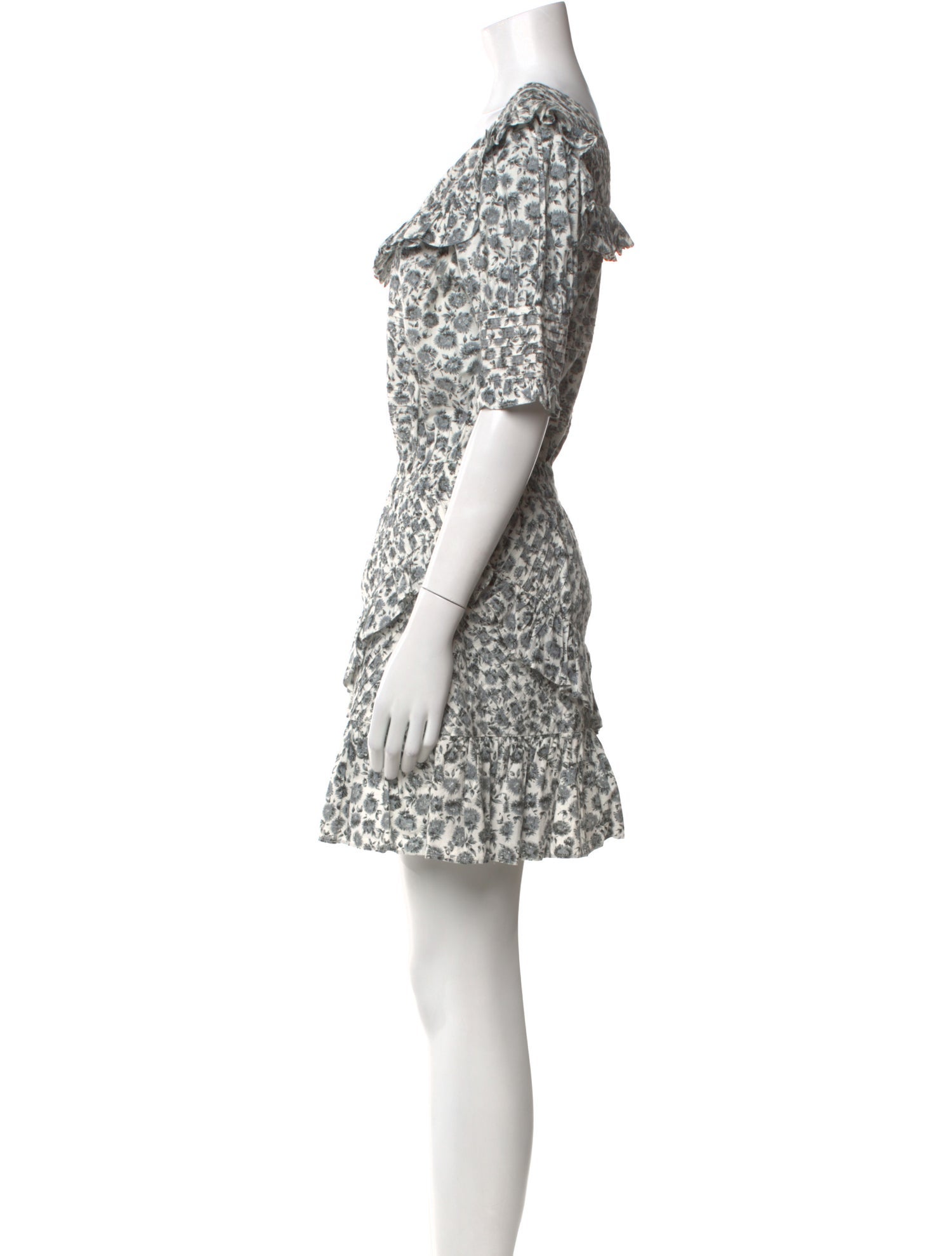 LoveShackFancy Floral Print Mini Dress