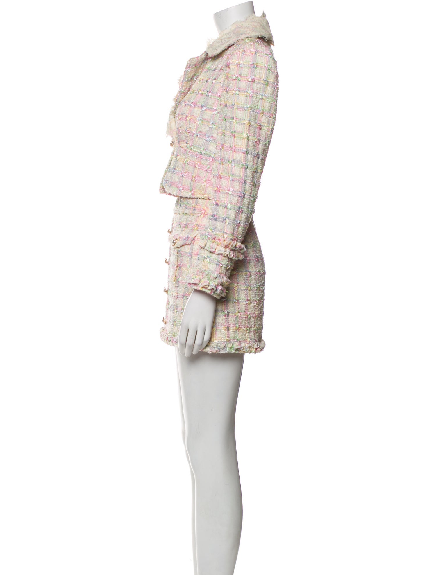 LoveShackFancy Tweed Pattern Skirt Set