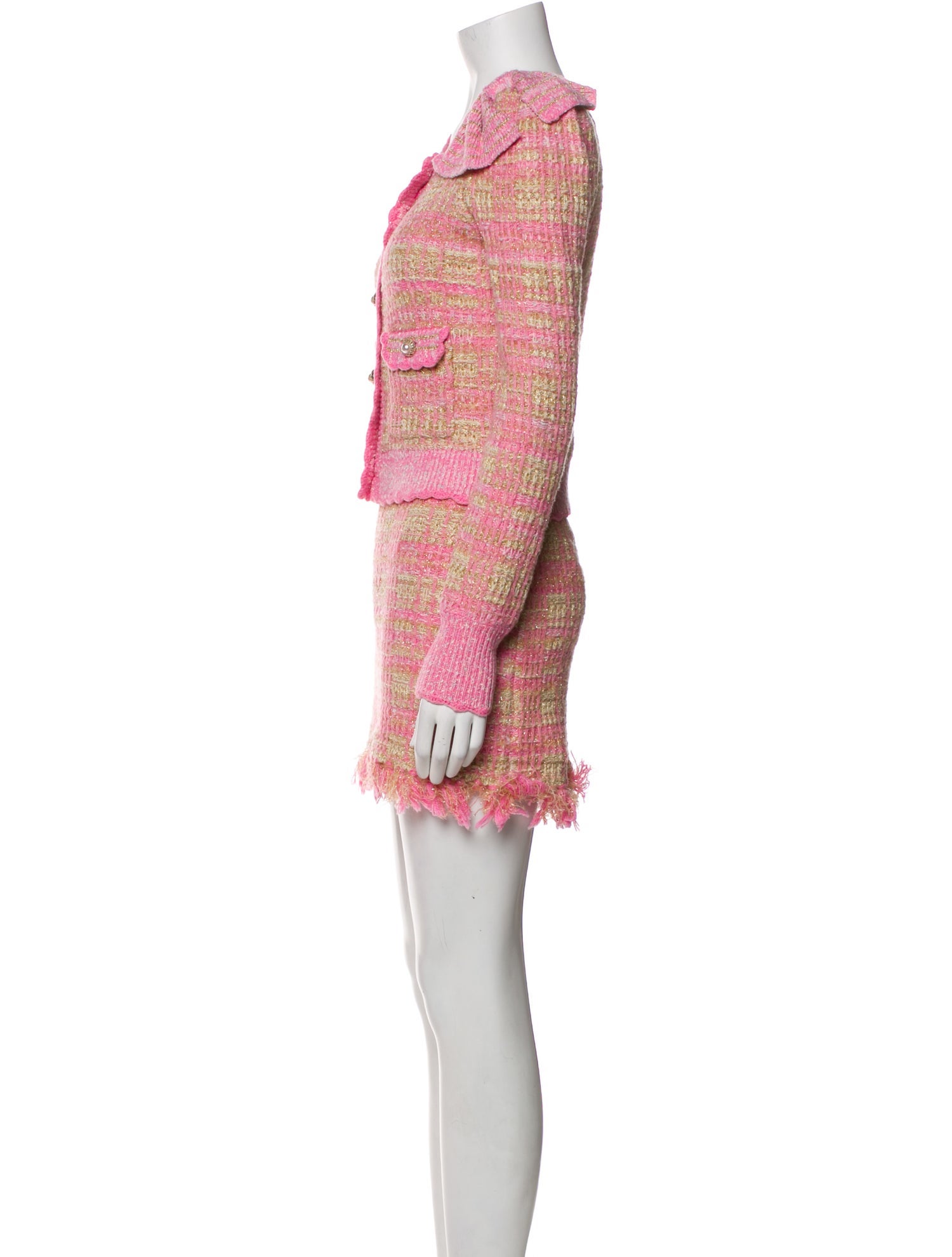 LoveShackFancy Nylon Tweed Pattern Skirt Set