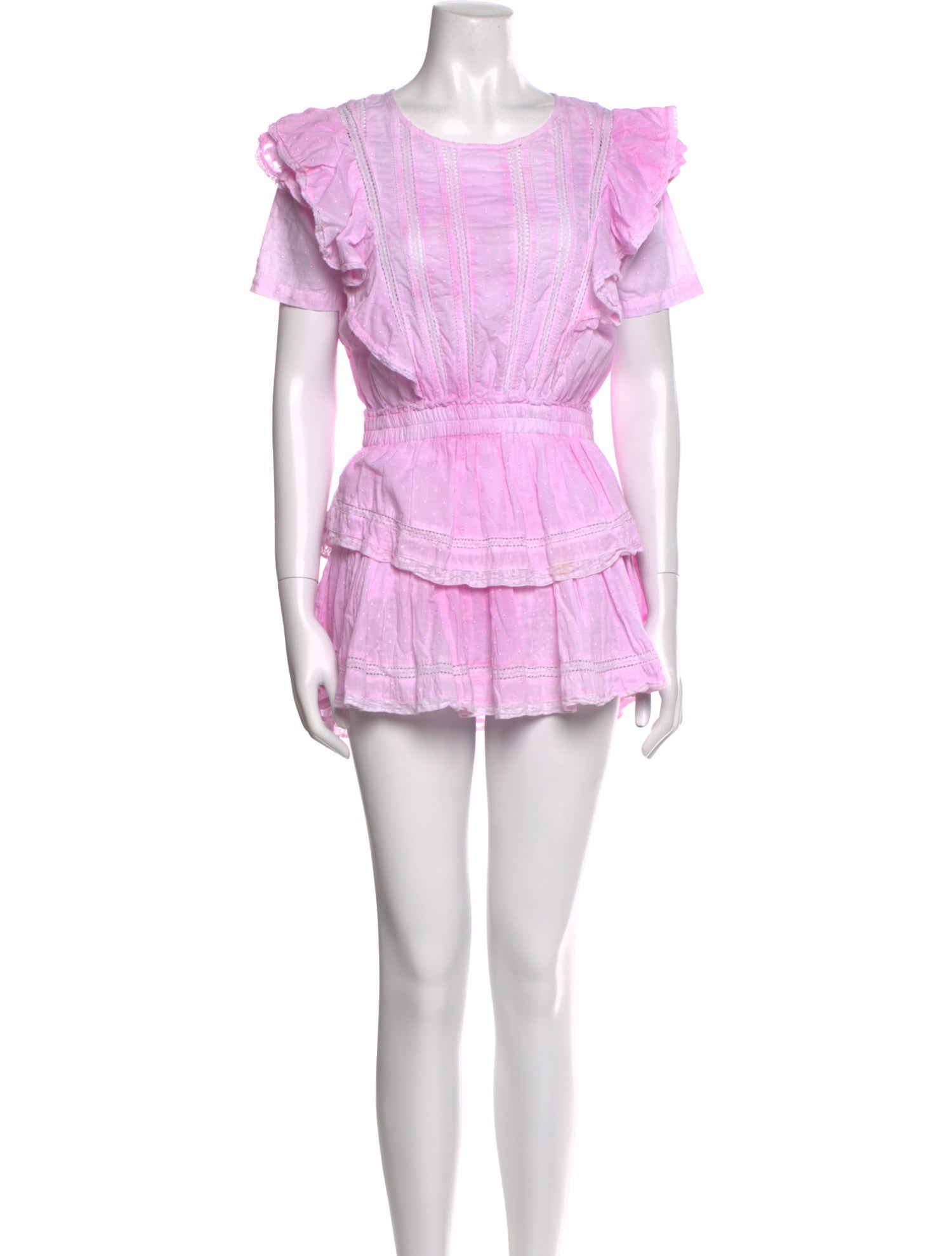 LoveShackFancy Scoop Neck Mini Dress