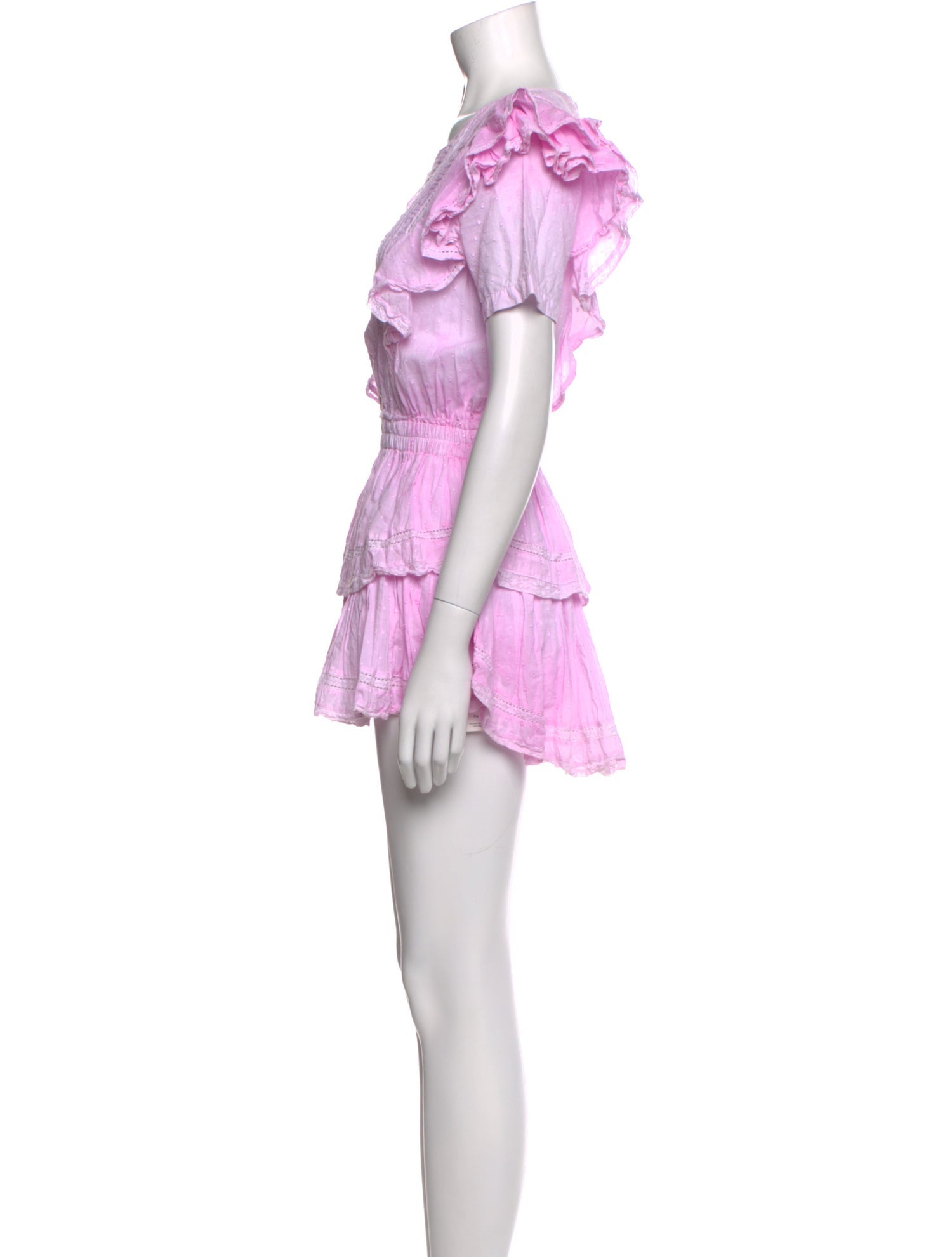 LoveShackFancy Scoop Neck Mini Dress