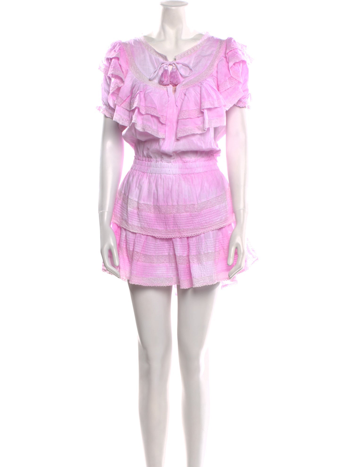 LoveShackFancy Tie-Dye Print Mini Dress