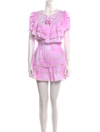 LoveShackFancy Tie-Dye Print Mini Dress