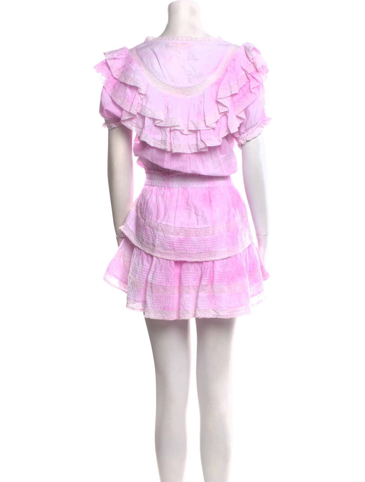 LoveShackFancy Tie-Dye Print Mini Dress