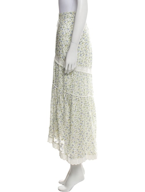 LoveShackFancy Printed Midi Length Skirt