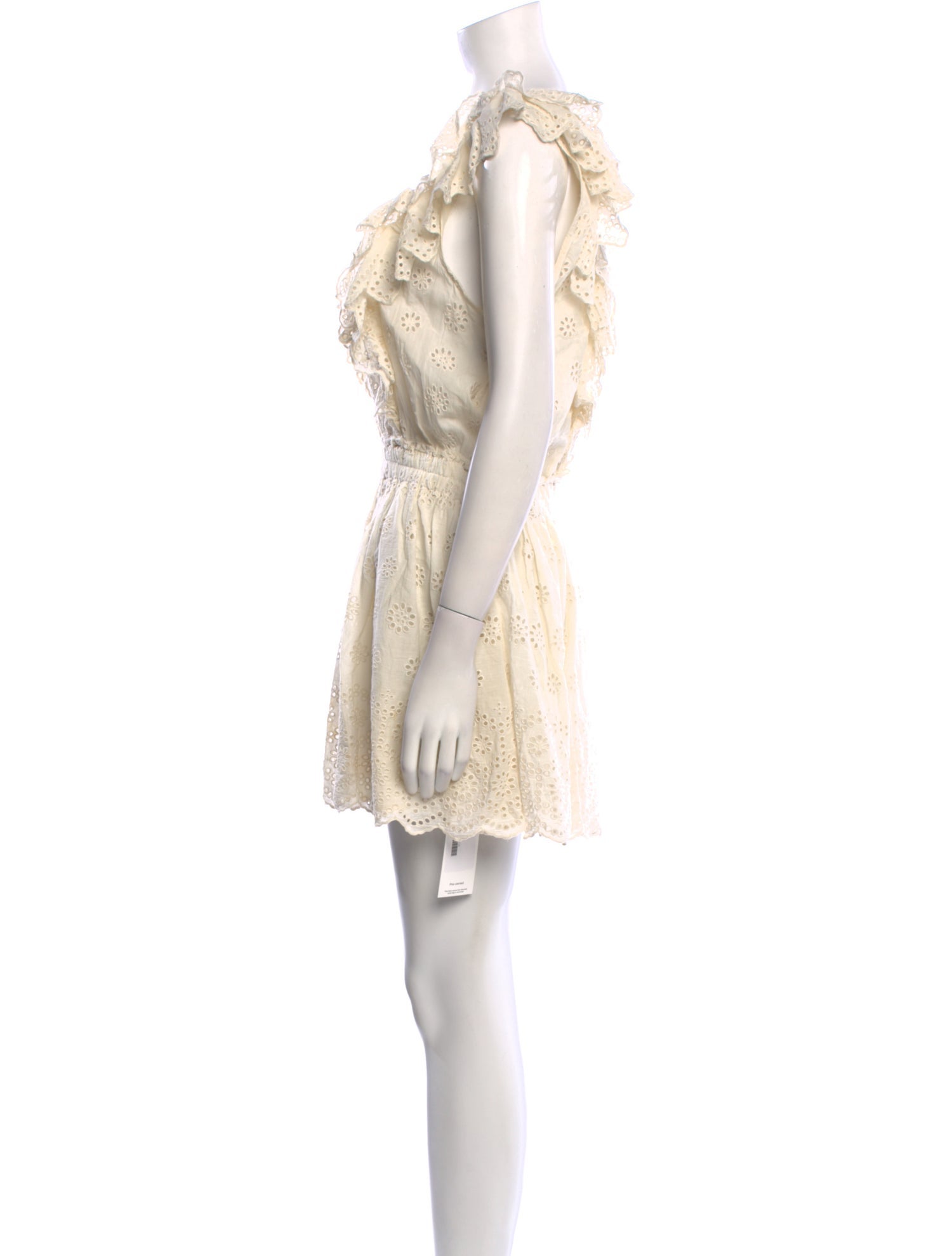 LoveShackFancy Square Neckline Mini Dress