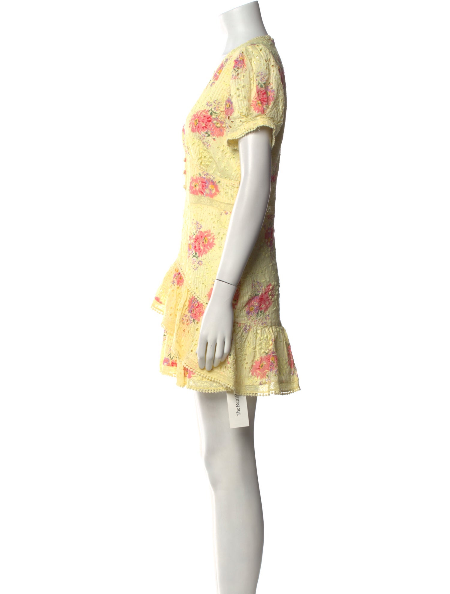 LoveShackFancy Floral Print Mini Dress