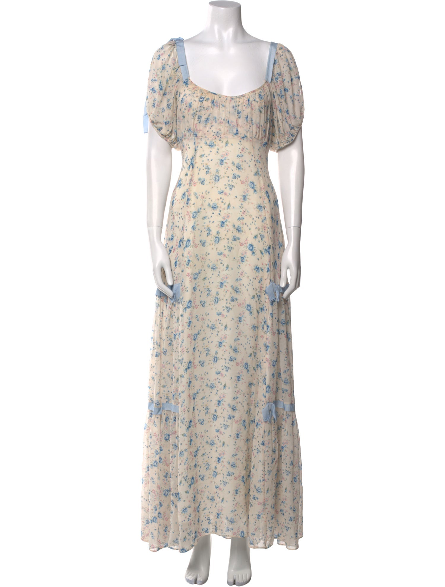 LoveShackFancy Silk Long Dress