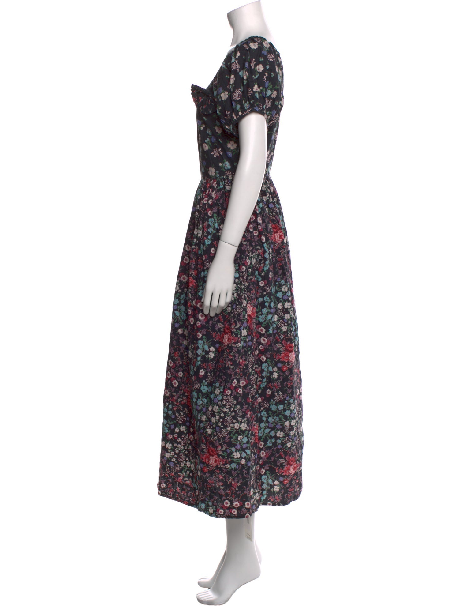LoveShackFancy Floral Print Long Dress