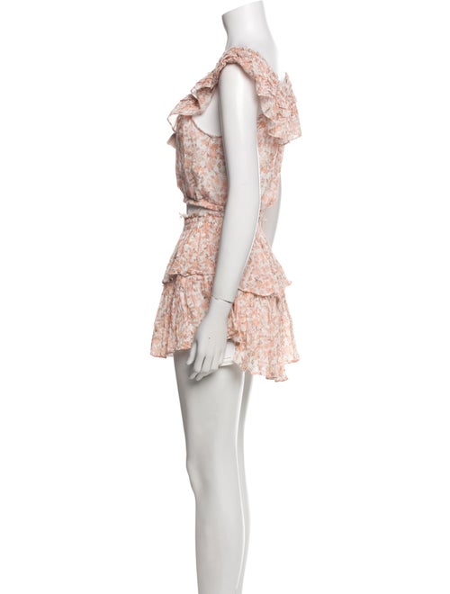 LoveShackFancy Floral Print Ruffle Embellishment Skirt Set