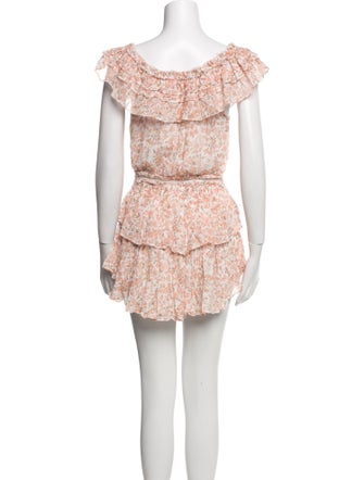 LoveShackFancy Floral Print Ruffle Embellishment Skirt Set