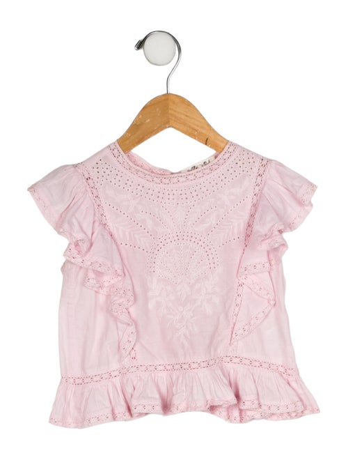 LoveShackFancy Solid Short Sleeve Top