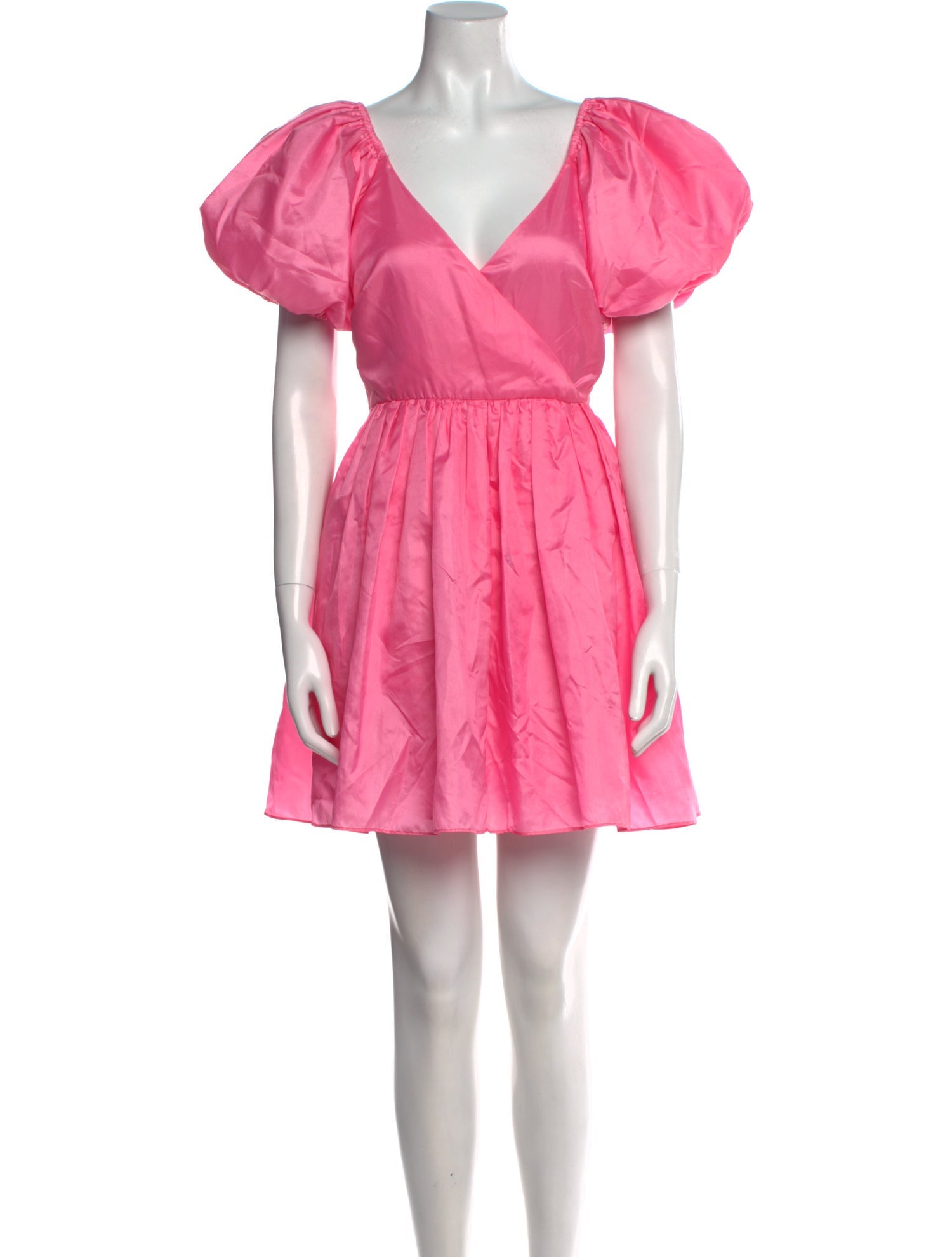 LoveShackFancy V-Neck Mini Dress