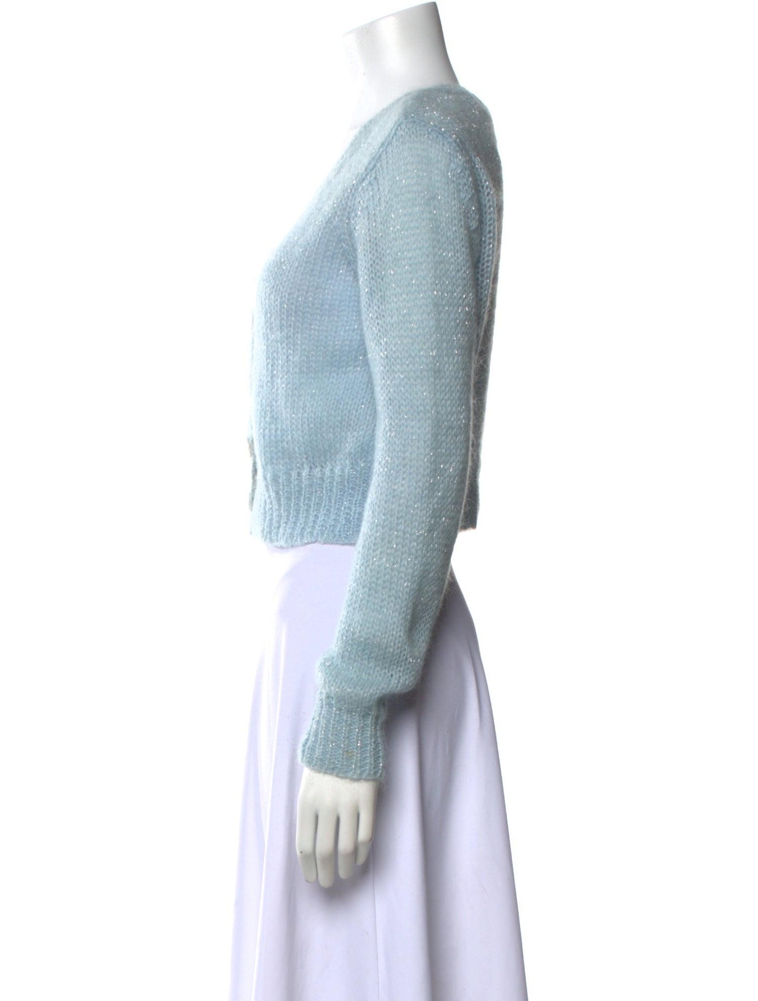 LoveShackFancy Nylon V-Neck Sweater