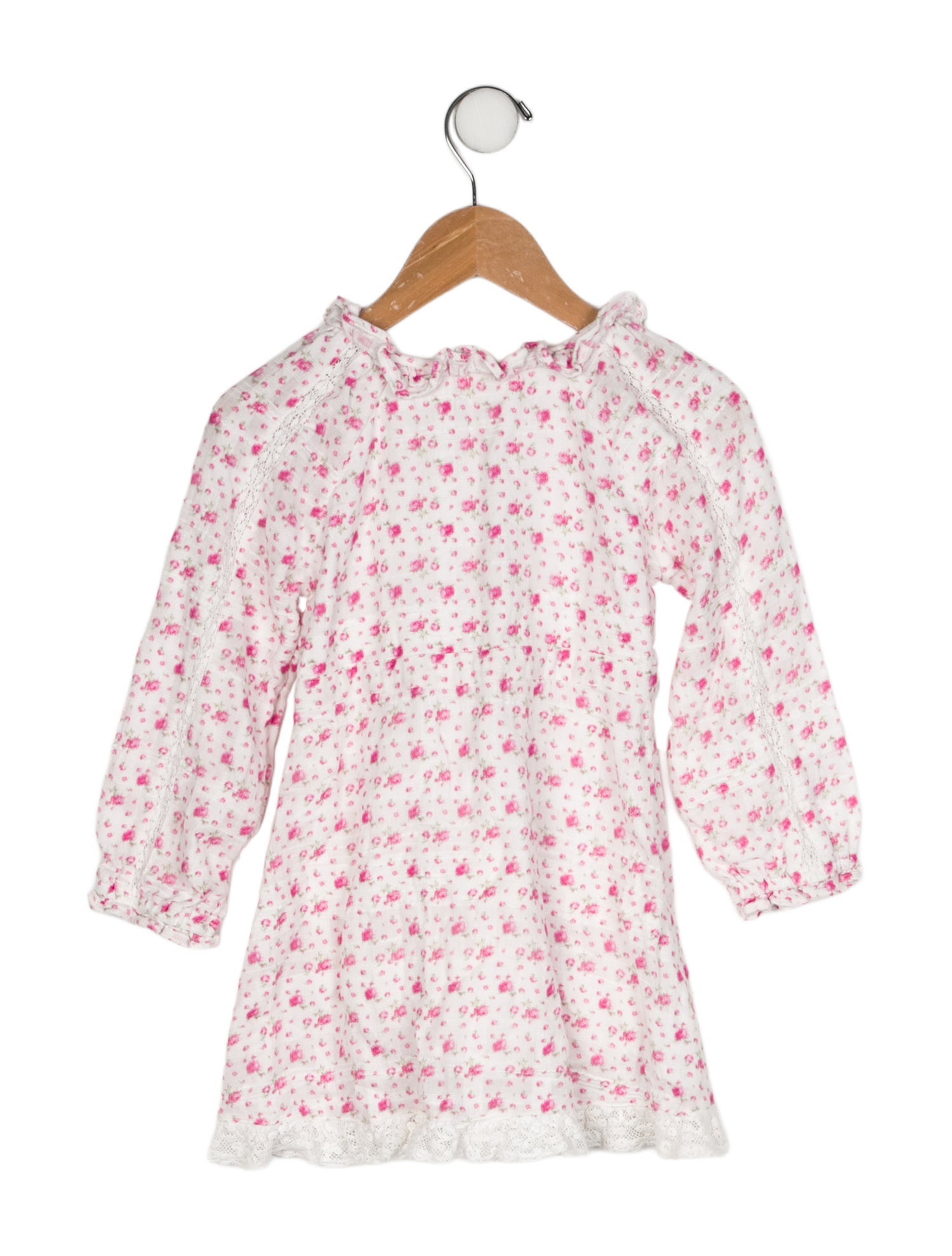 LoveShackFancy Toddler Girls' Floral Printed Long Sleeve Dress
