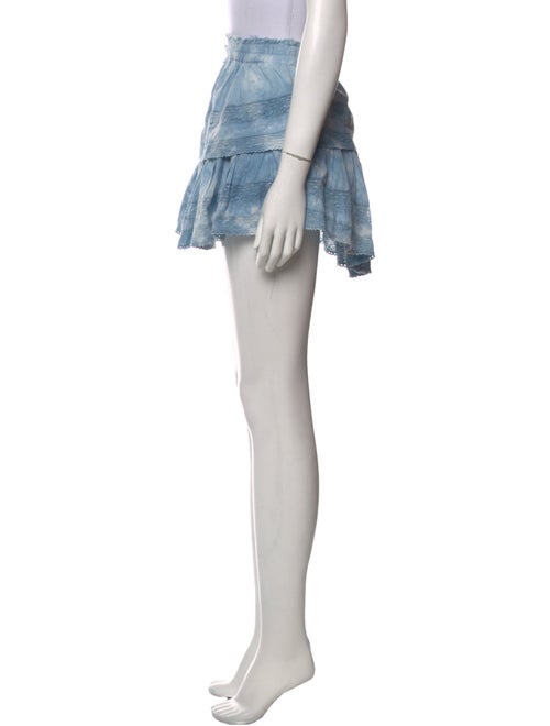 LoveShackFancy Tie-Dye Print Mini Skirt