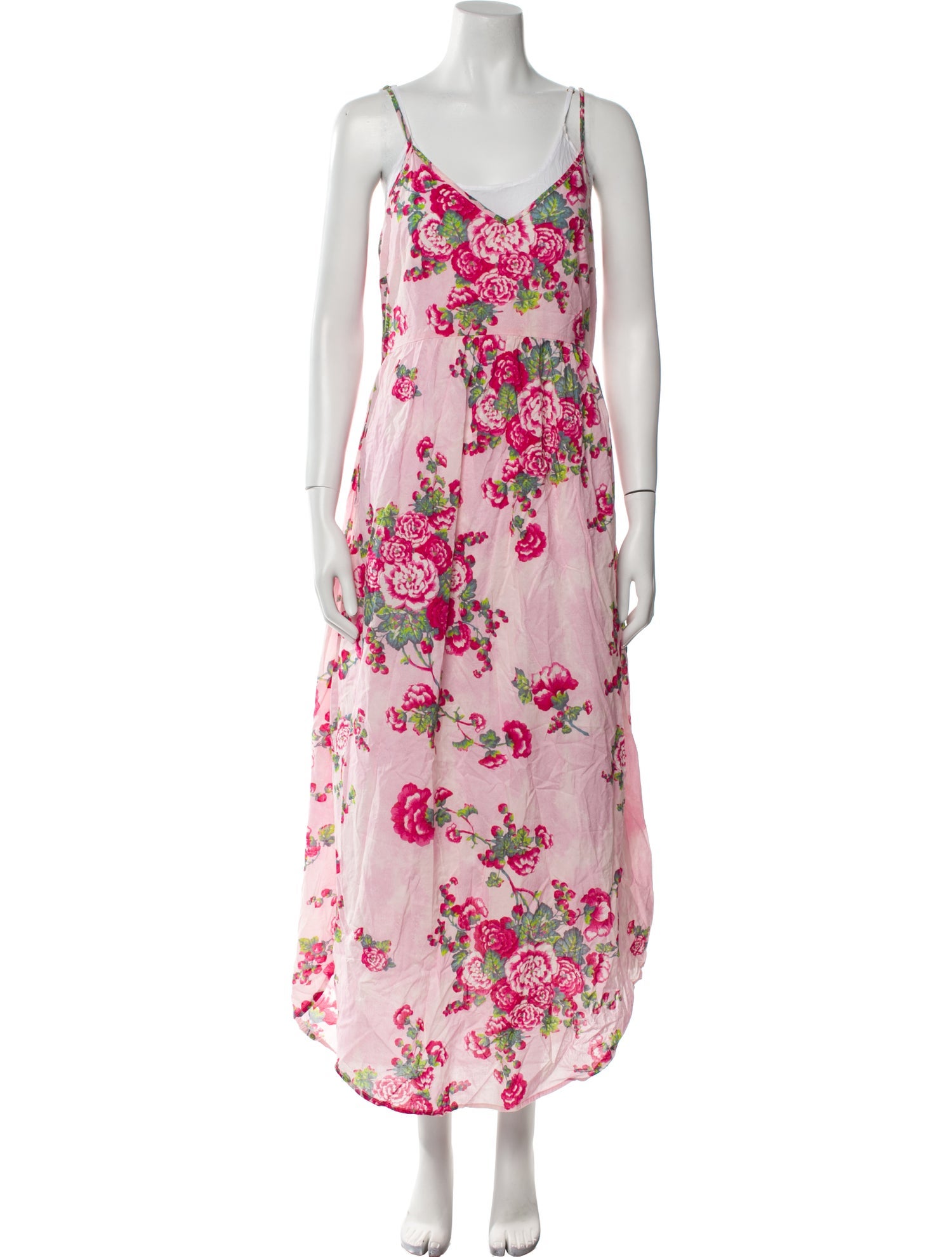 LoveShackFancy Floral Print Long Dress